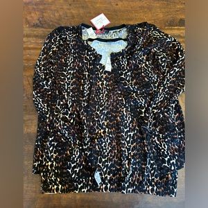 Talbots NWT lightweight print sweater set 2x
